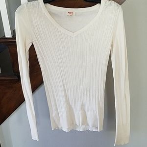 Mossimo Small lightweight tan vneck sweater top